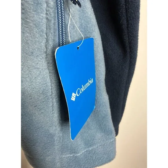 Columbia Men's 2XL Blue Fleece Full Zip Sweater New - Picture 4 of 10